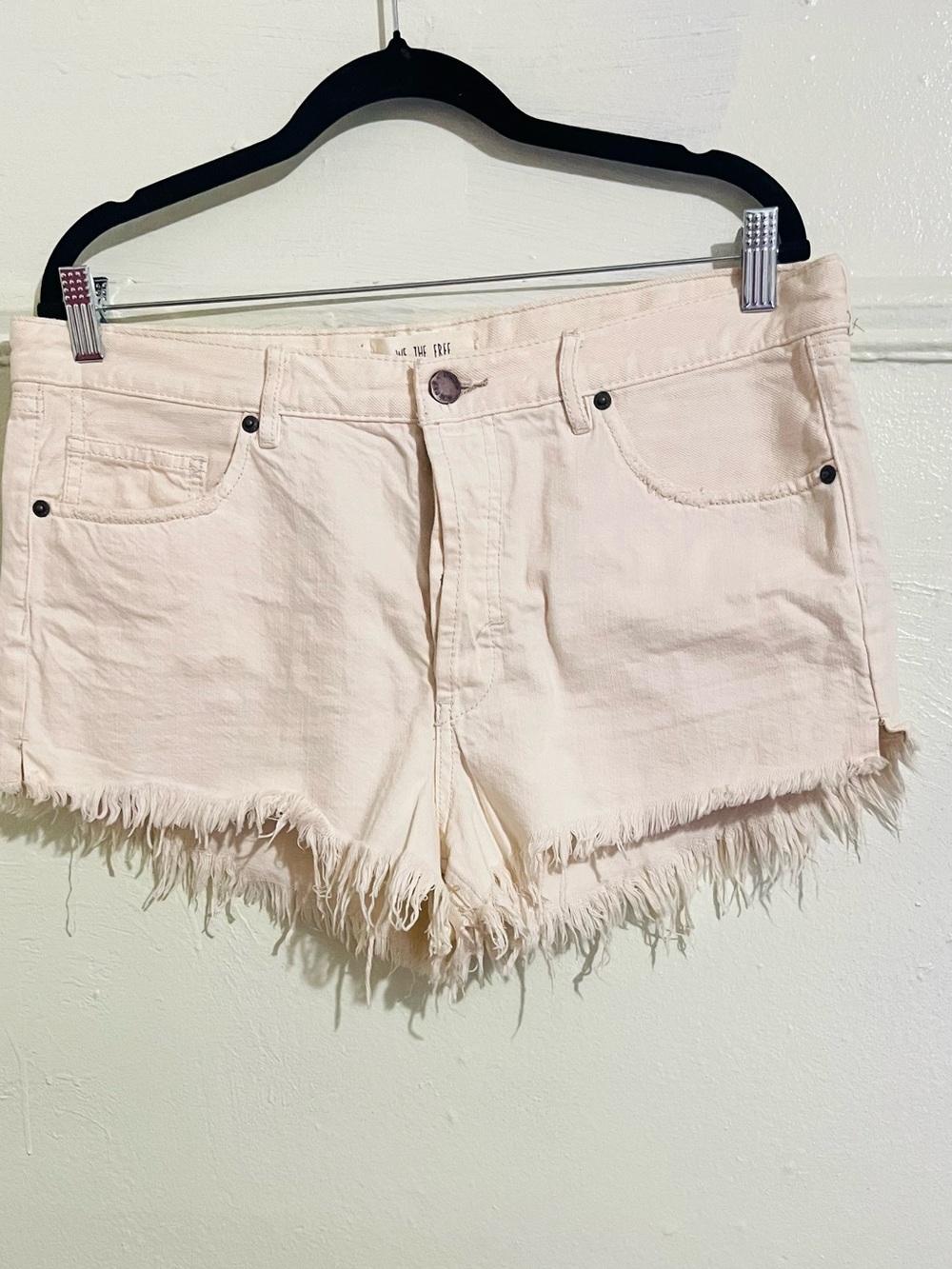 We The Free Loving Good Vibrations Cutoff Shorts Featuring low to mid rise Fit.